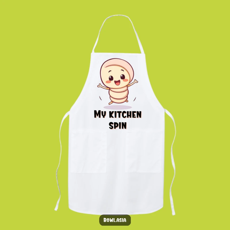 Funny Spring Roll Spin Apron: Cook with Comical Flair