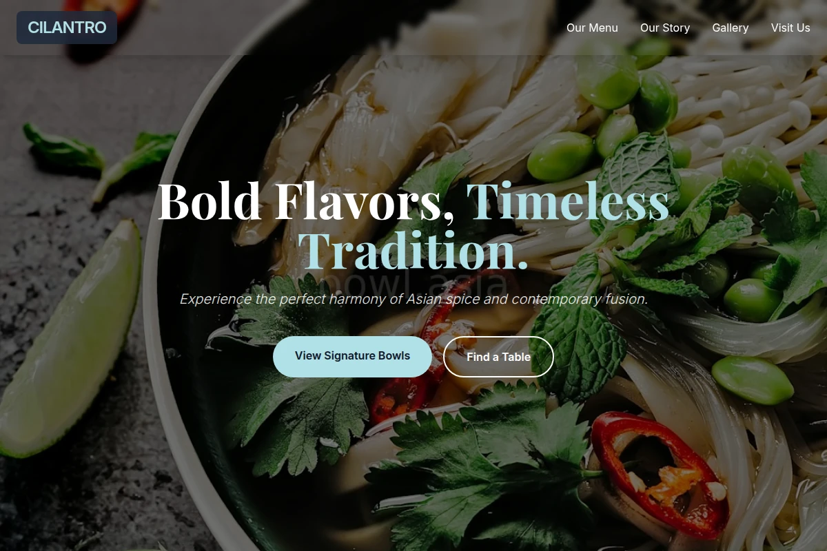 Cilantro Asian Fusion Food