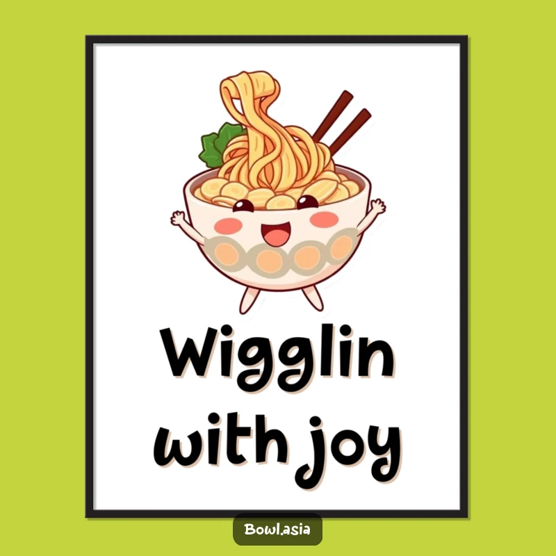 Funny Ramen Digital Art - Instant Download, Whimsical Noodle Decor