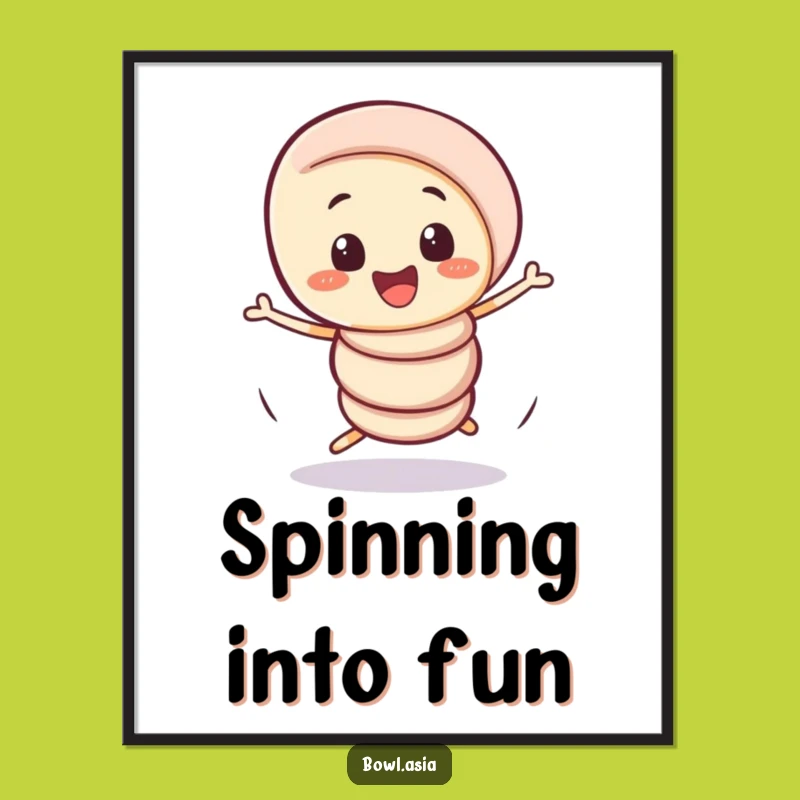 Funny Spring Roll Spin Poster: Add Comical Art to Your Space