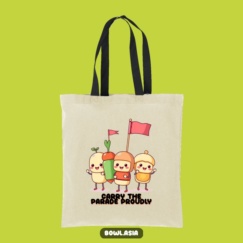 Funny Food Skewer Parade Tote Bag: Carry Your Laughs and Essentials in Style
